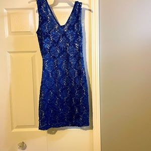Blue cocktail dress